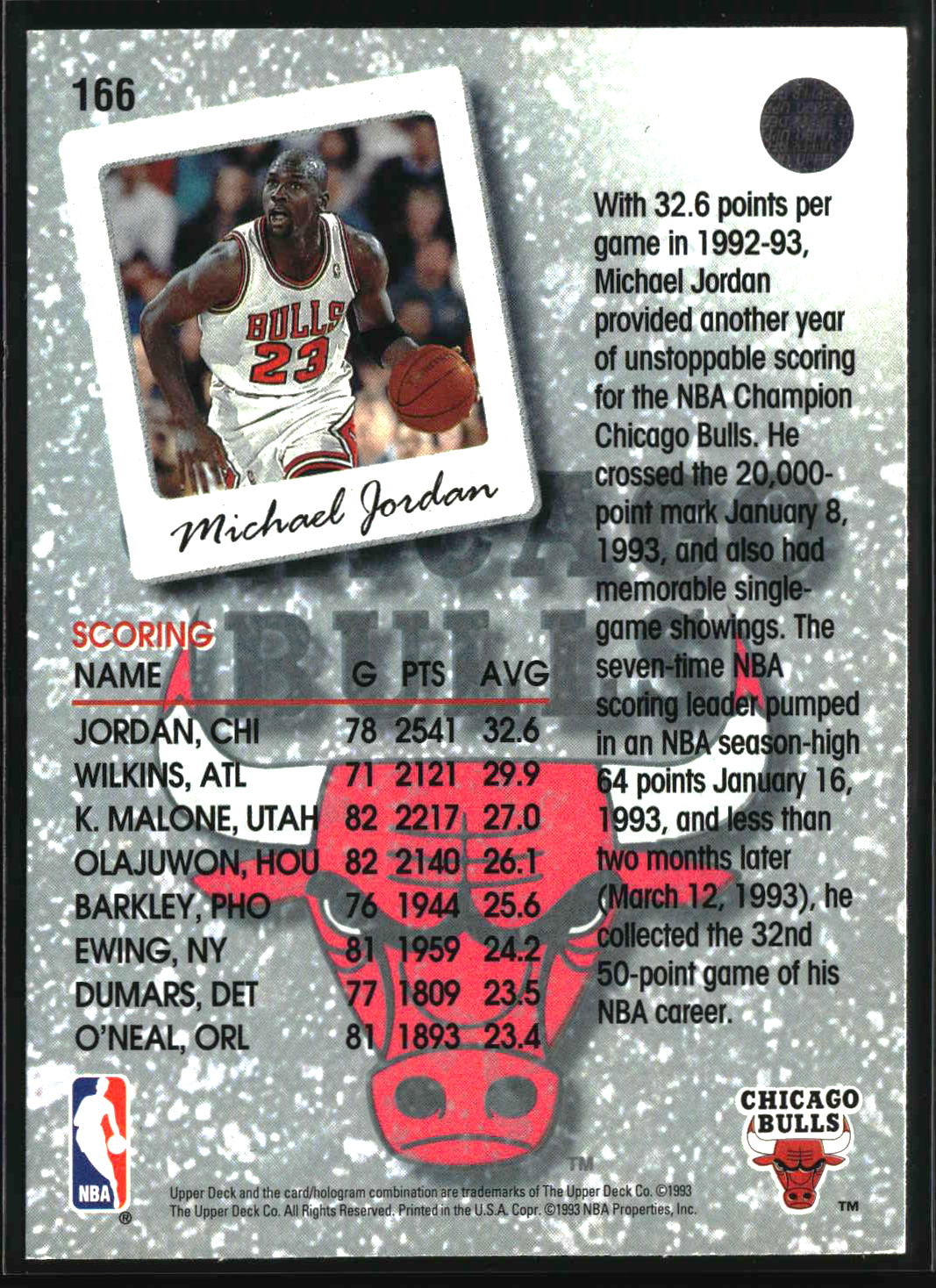 Michael Jordan 1993-94 Upper Deck #166
