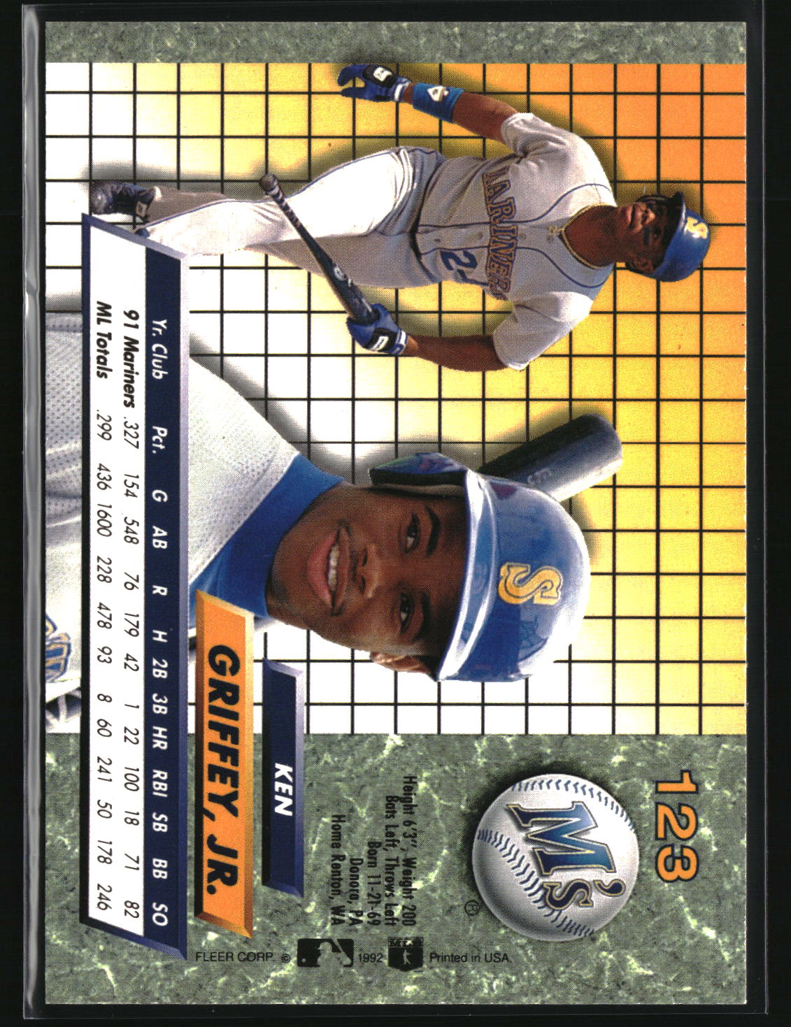 Ken Griffey, Jr. 1992 Ultra #123