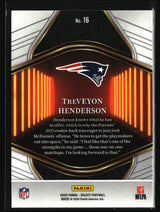 TreVeyon Henderson 2025 Panini Select Neon Icons #16