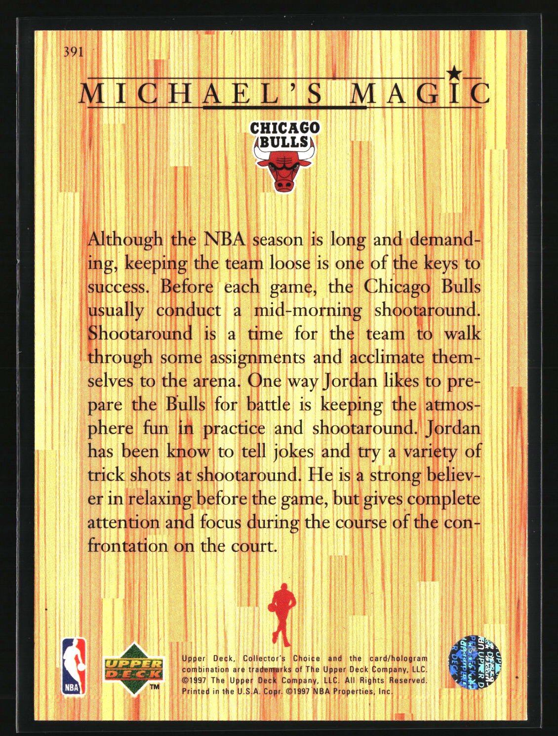 Michael Jordan 1997-98 Collector's Choice #391