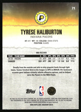 Tyrese Haliburton 2025-26 Topps Signature Class #71