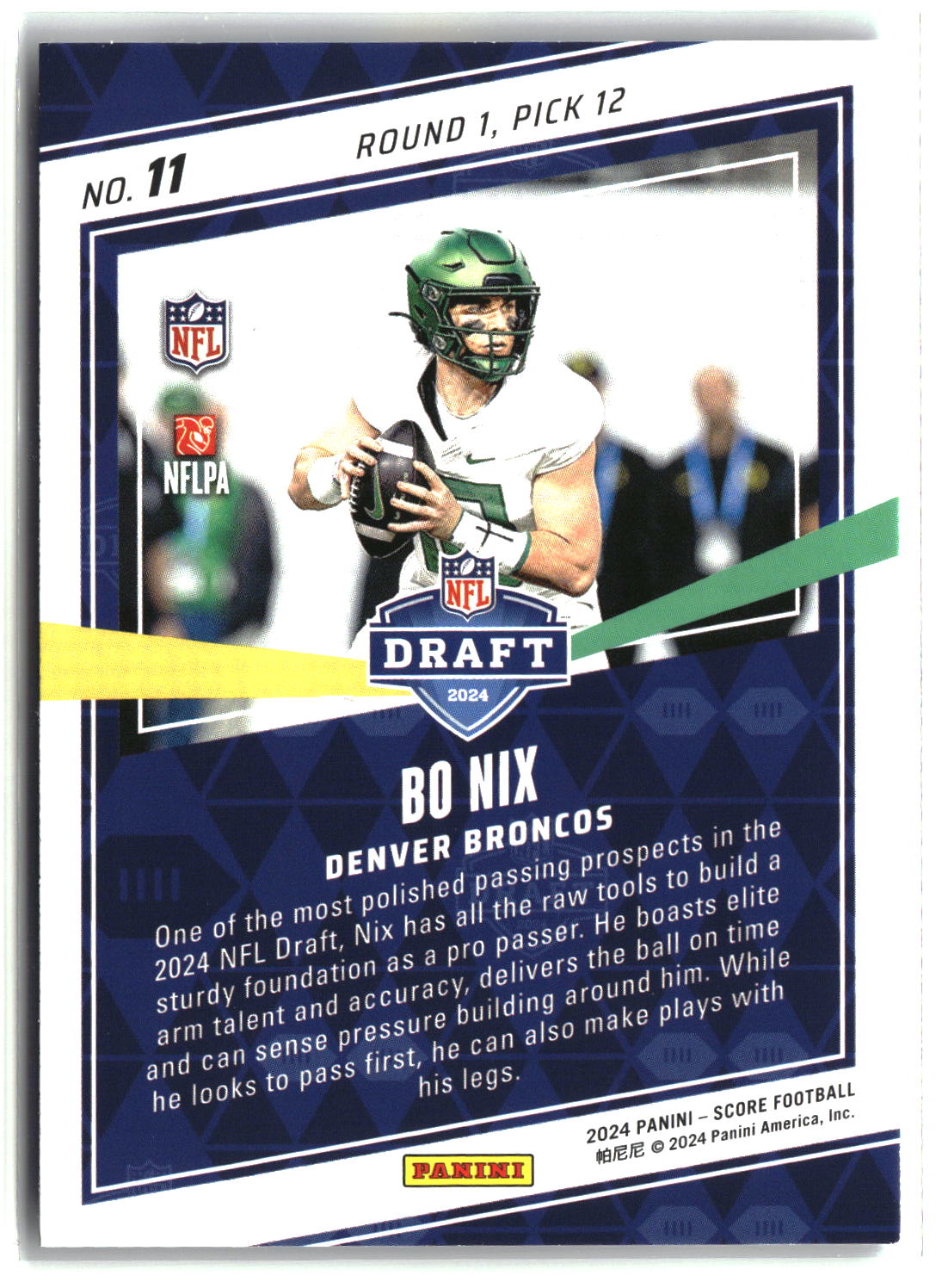 Bo Nix 2024 Score NFL Draft #11