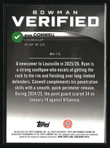 Ryan Conwell 2025-26 Bowman Bowman Verified #BV-13