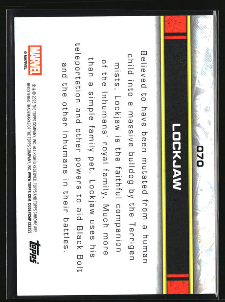 Lockjaw 2026 Topps Chrome Marvel Comics #70
