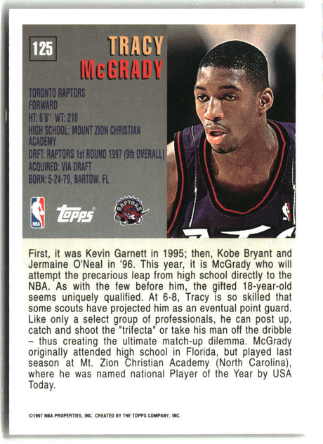 Tracy McGrady 1997-98 Topps #125