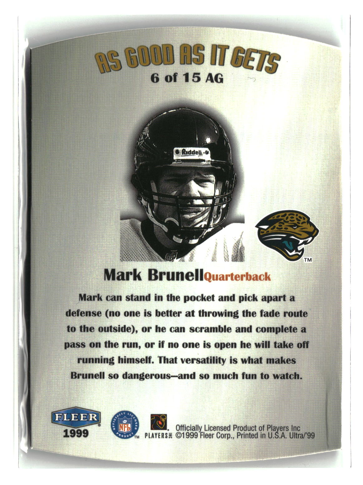 Mark Brunell 1999 Ultra As Good As It Gets #6 AG