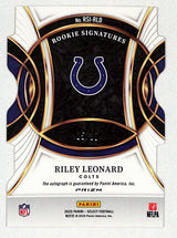 Riley Leonard 2025 Panini Select Rookie Signatures Gold Die-Cut /10 #RSI-RLD