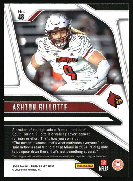 Ashton Gillotte 2025 Panini Prizm Draft Picks #48