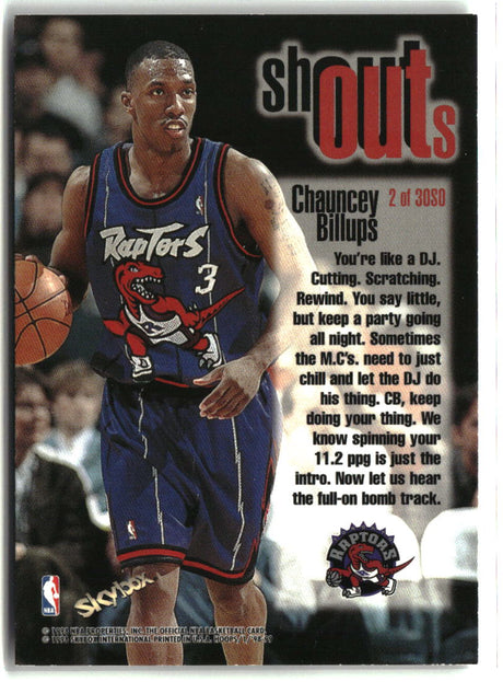 Chauncey Billups 1998-99 Hoops Shout Outs #2 SO
