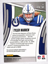 Tyler Warren 2025 Panini Absolute Absolute Rookie Materials #ARM-TWN