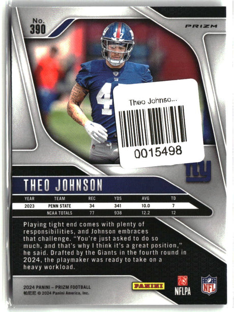 Theo Johnson 2024 Panini Prizm Silver #390