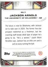 Jackson Arnold 2024 Bowman University Best Elements of the Game #EG-7