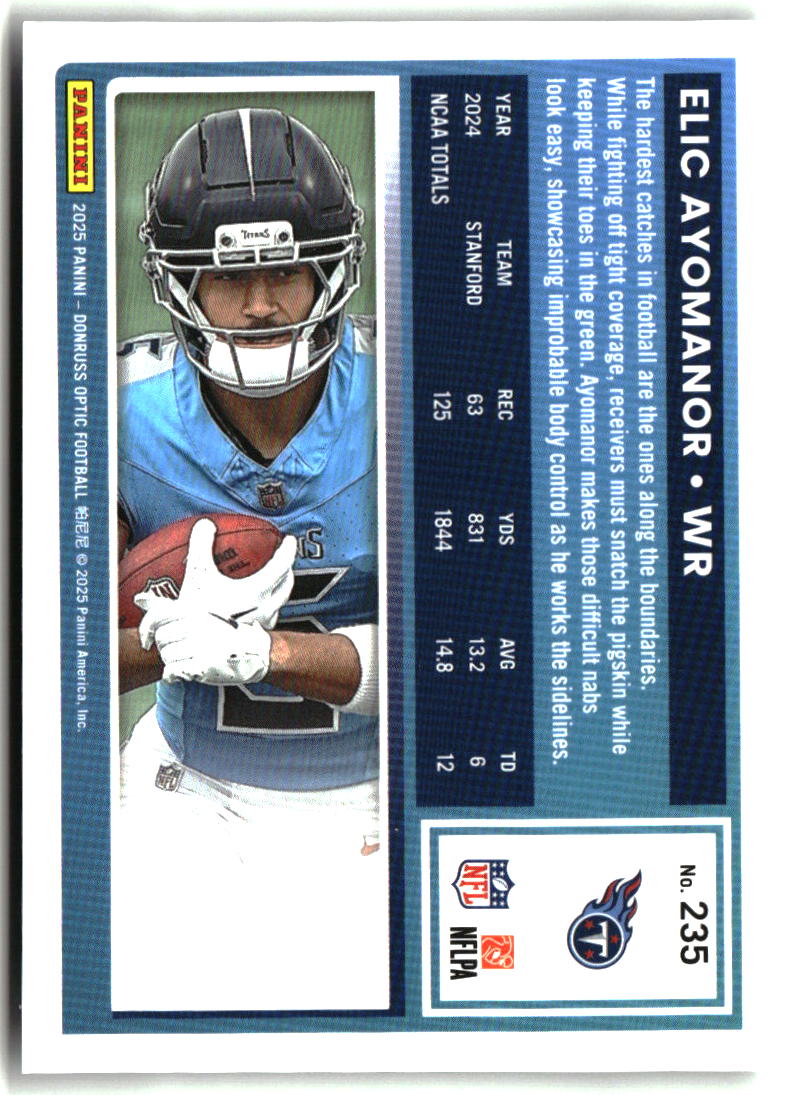 Elic Ayomanor 2025 Donruss Optic #235