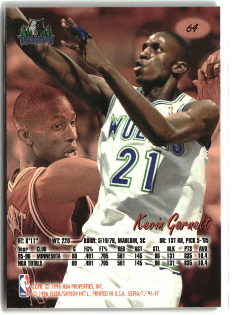 Kevin Garnett 1996-97 Ultra #64