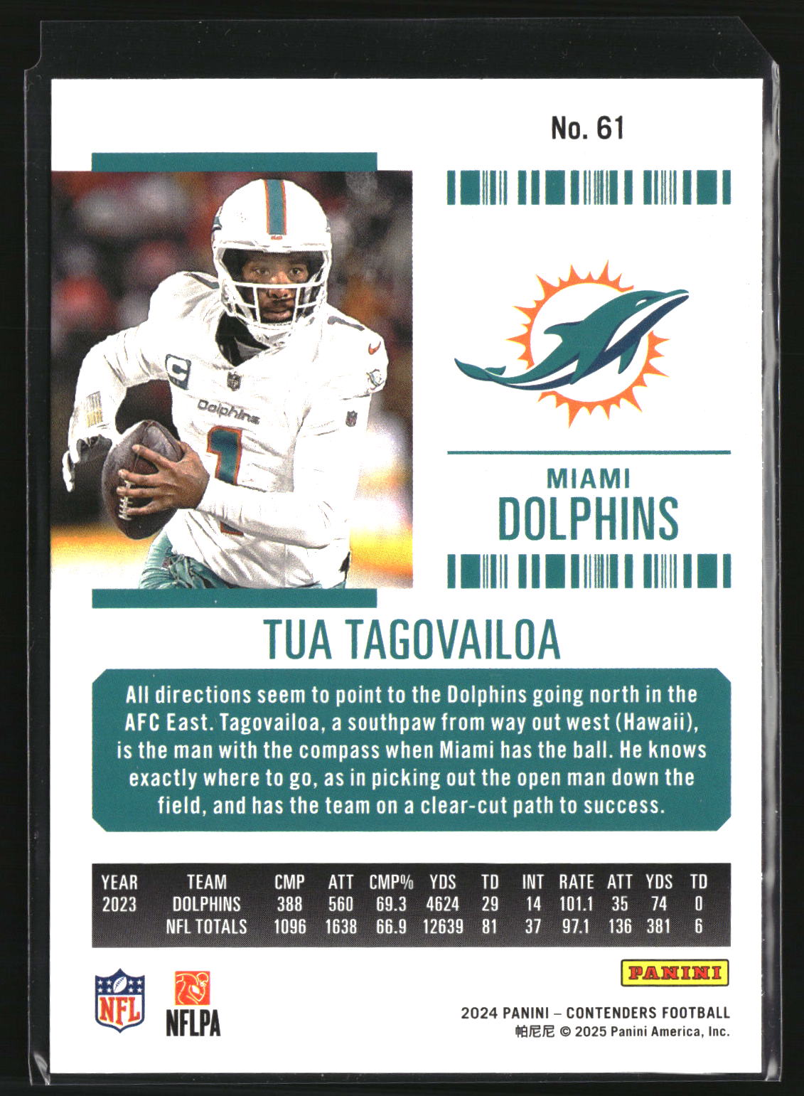 Tua Tagovailoa 2024 Panini Contenders #61