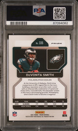 Devonta Smith 2021 Panini Prizm Pink #335 PSA 10