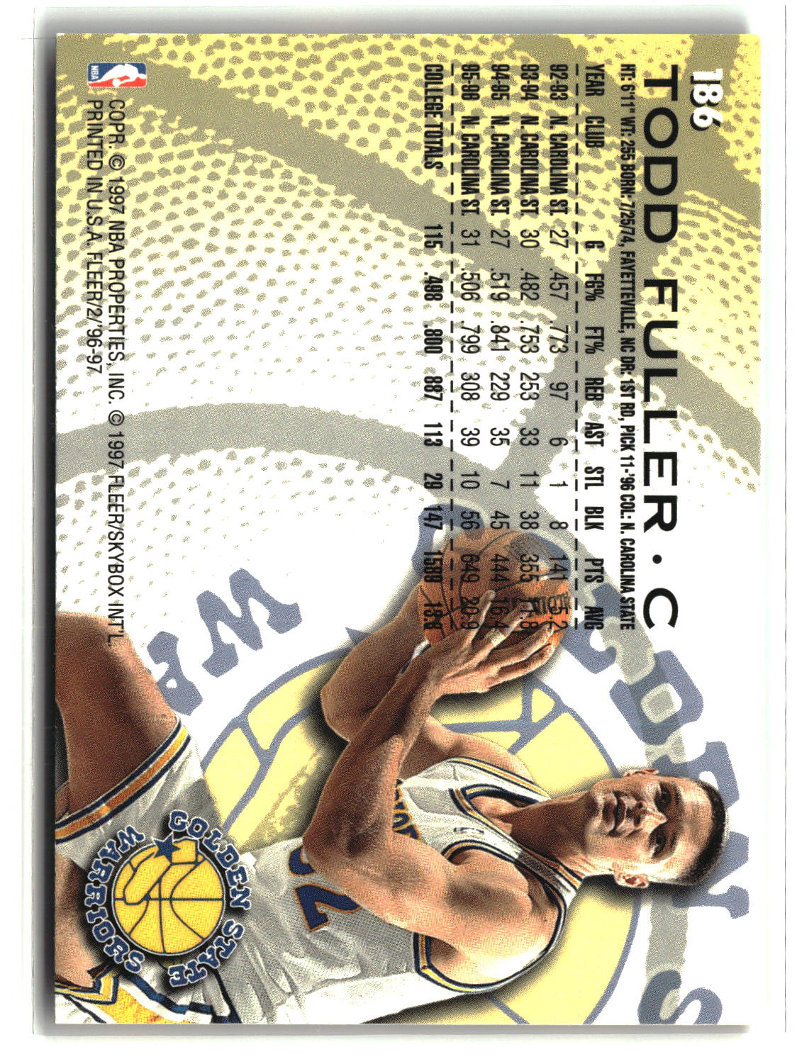 Todd Fuller 1996-97 Fleer #186