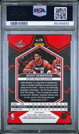 Scoot Henderson 2023-24 Panini Mosaic Reactive Blue #216 PSA 10
