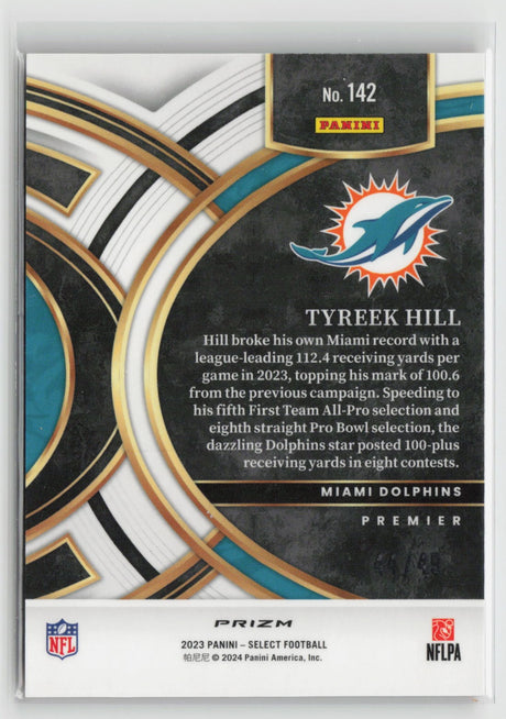 Tyreek Hill 2023 Panini Select Disco Red Prizm #142