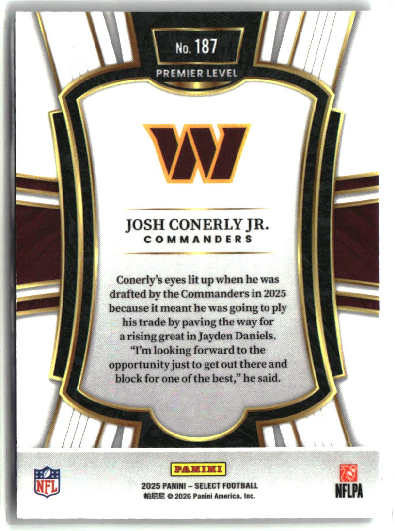 Josh Conerly Jr. 2025 Panini Select #187