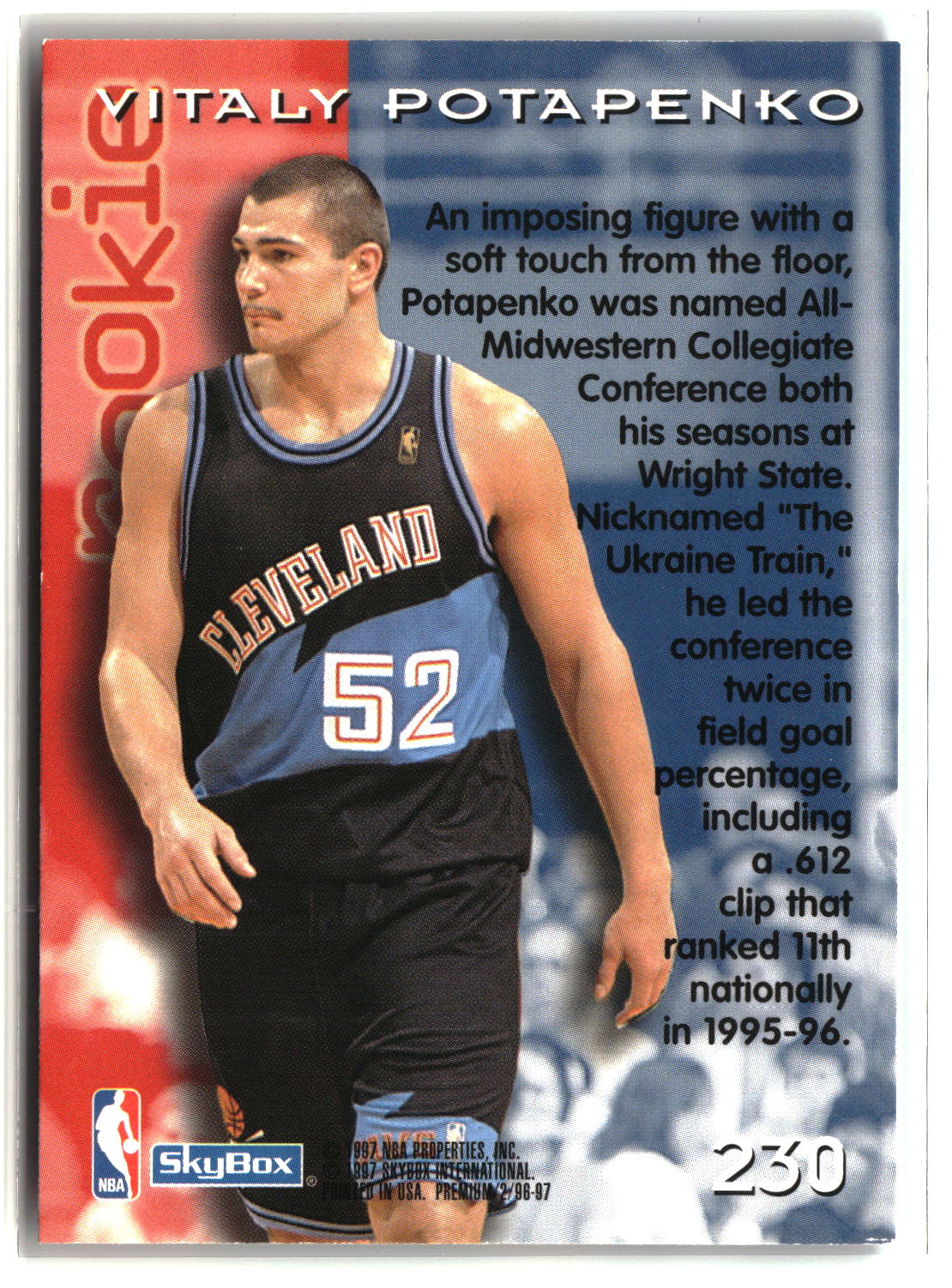 Vitaly Potapenko 1996-97 SkyBox Premium #230