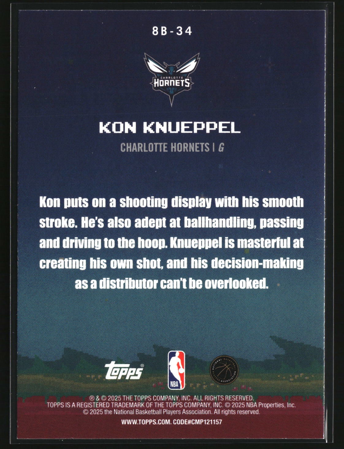 Kon Knueppel 2025-26 Topps 8-Bit Ballers #8B-34