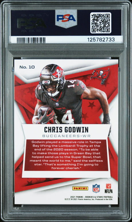 Chris Godwin 2021 Panini Rookies & Stars Gold #10 07/10 PSA 9