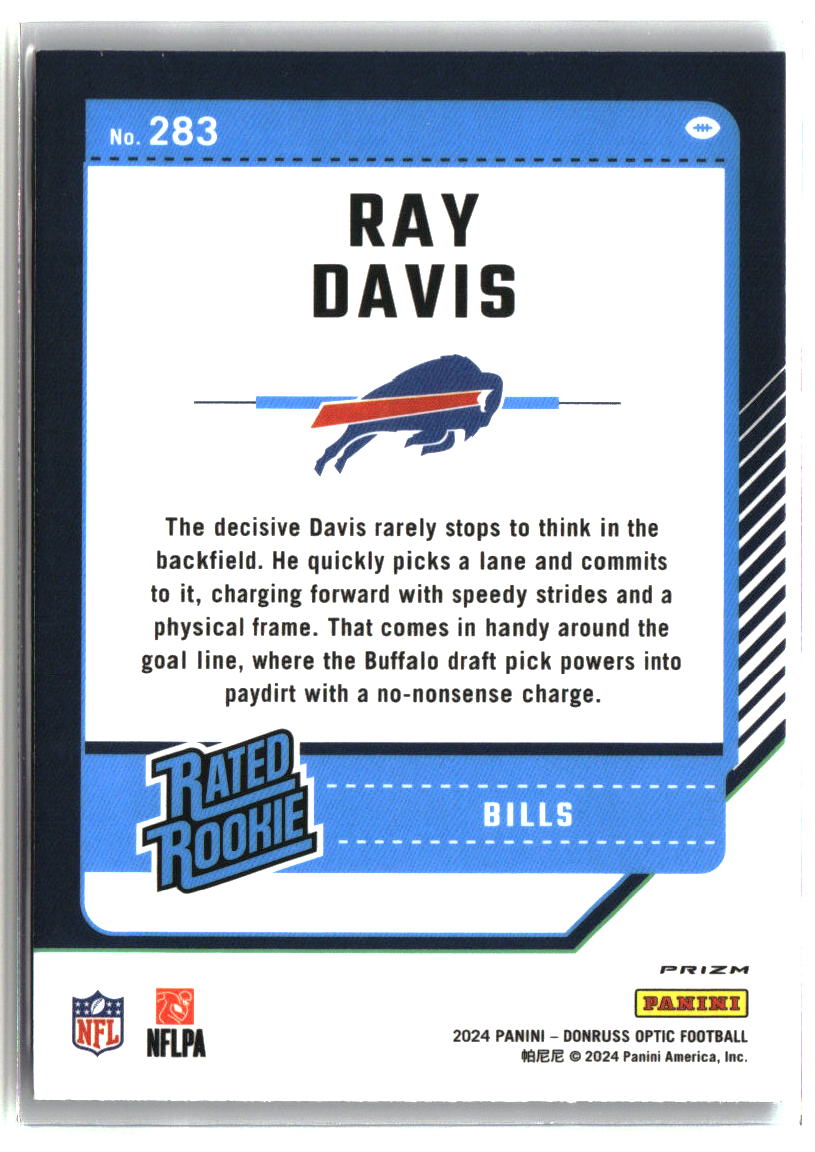 Ray Davis 2024 Donruss Optic Blue Scope #283