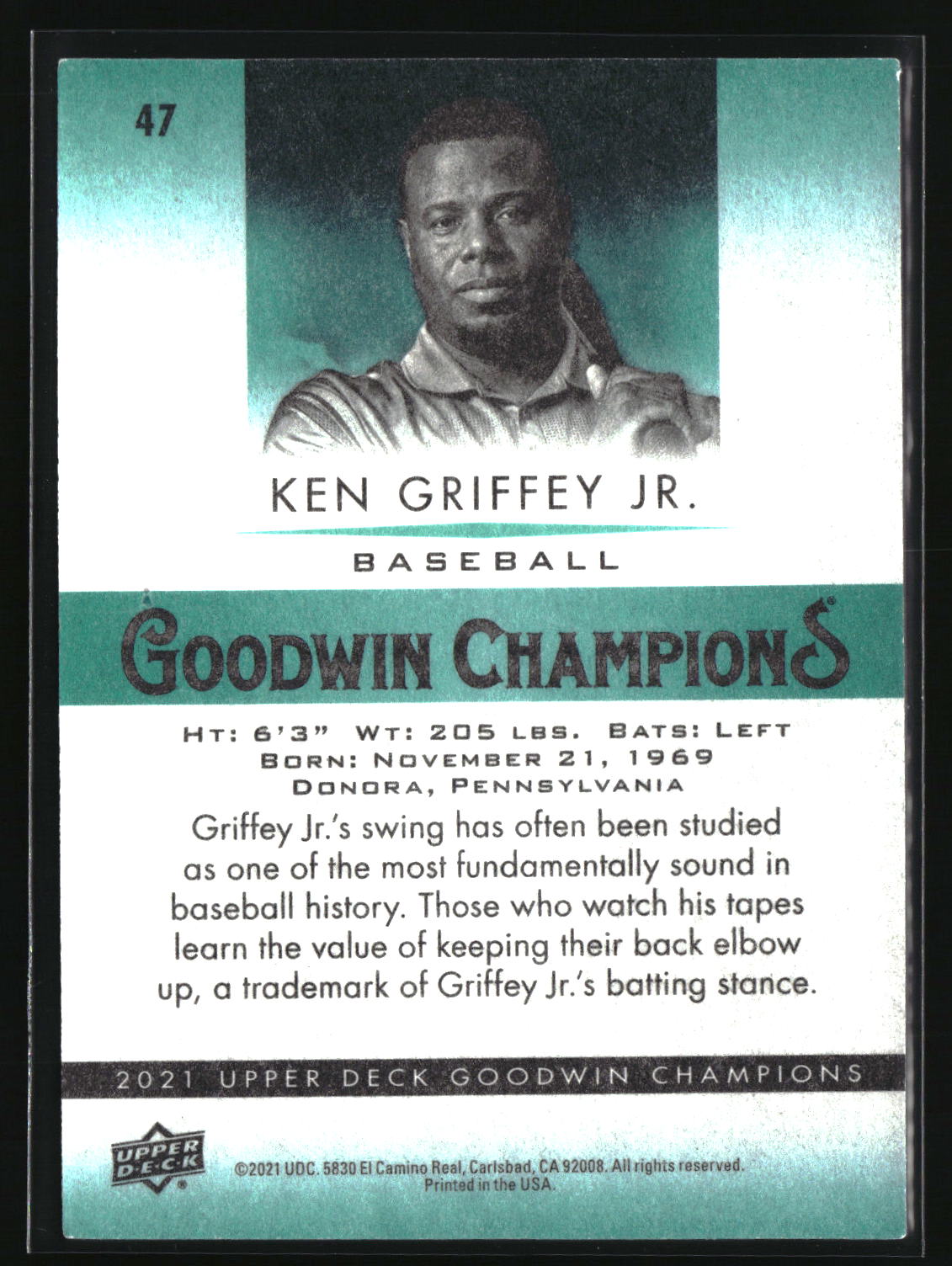 Ken Griffey Jr. 2021 Upper Deck Goodwin Champions #47
