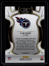 Cam Ward 2025 Panini Select Red and Blue Prizm Shock #26