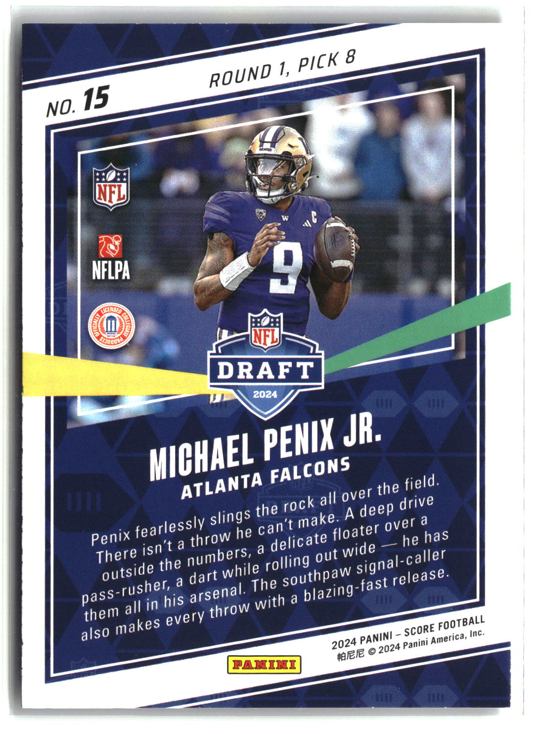 Michael Penix Jr. 2024 Score NFL Draft #15