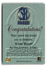 John Allred 1997 Pro Line Memorabilia Rookie Autographs #NNO