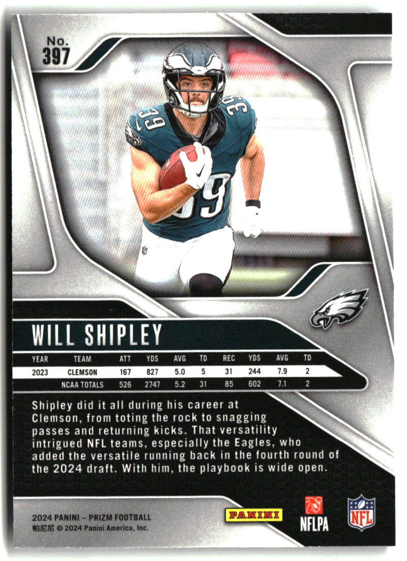 Will Shipley 2024 Panini Prizm #397