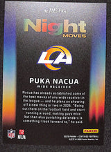 Puka Nacua 2025 Panini Certified Night Moves #NMS-PNA