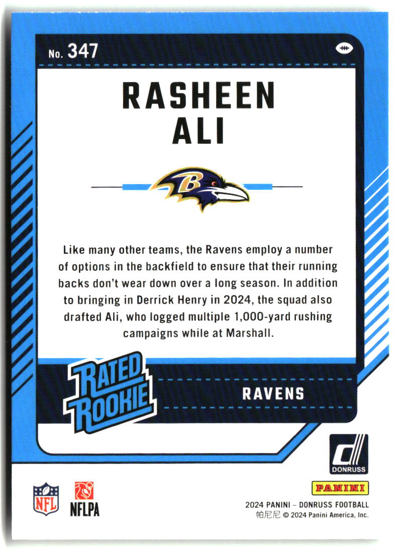 Rasheen Ali 2024 Donruss #347