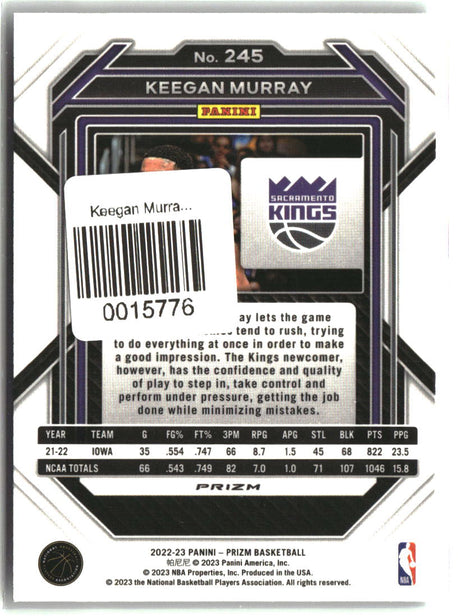 Keegan Murray 2022-23 Panini Prizm Prizms Silver #245