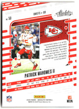 Patrick Mahomes II 2024 Panini Absolute Blue #50