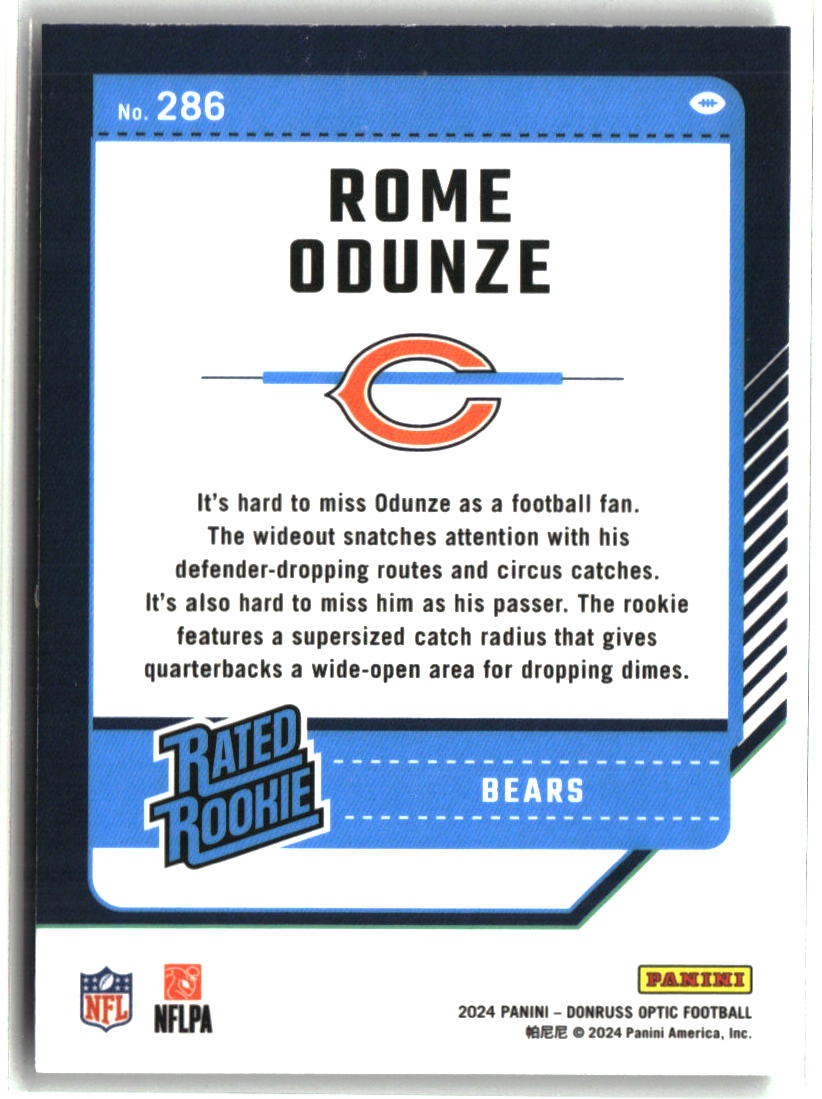 Rome Odunze 2024 Donruss Optic #286
