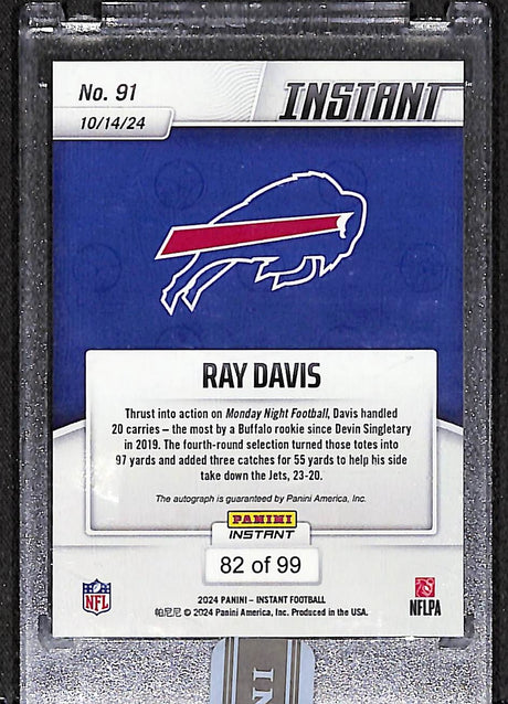 Ray Davis 2024 Panini Instant NFL Autographs #91 #/99