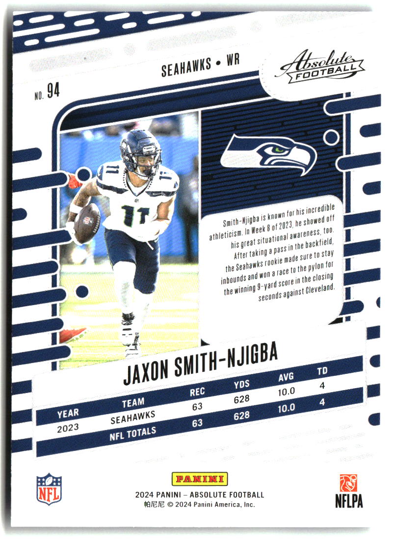 Jaxon Smith-Njigba 2024 Panini Absolute Blue #94