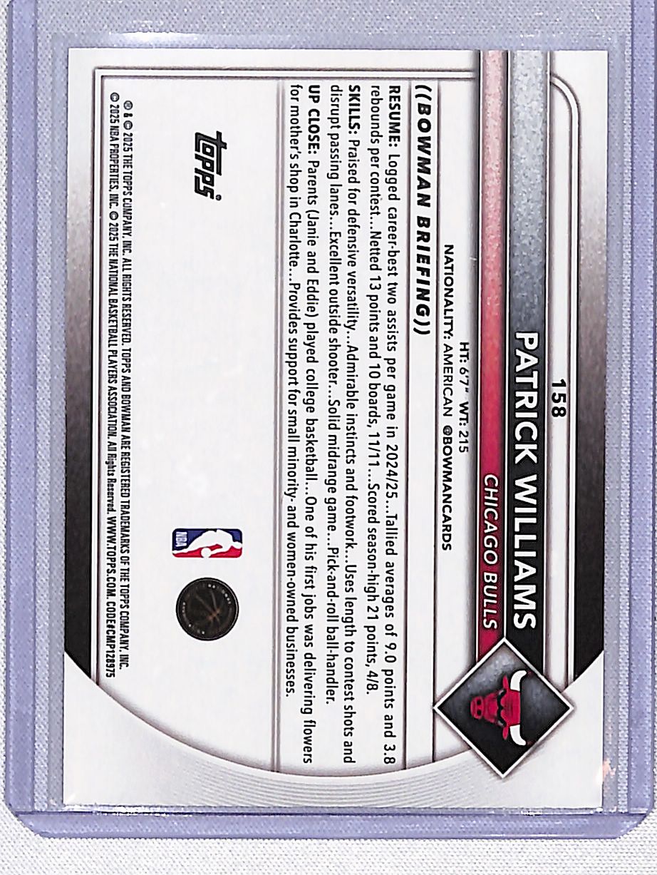 Patrick Williams 2025-26 Bowman Pink Border #158 #/175
