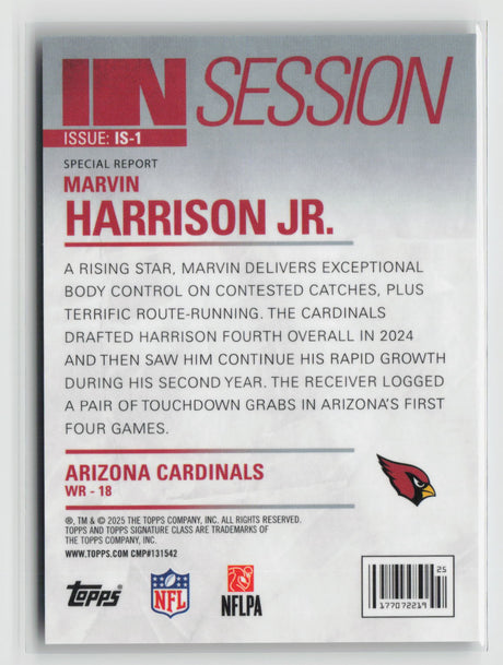 Marvin Harrison Jr. 2025 Topps Signature Class In Session Orange #IS-1 #/50