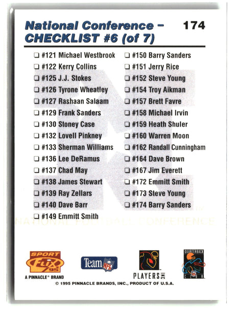 Barry Sanders 1995 Sportflix #174