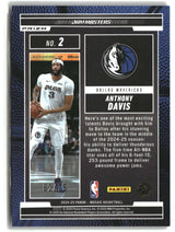 Anthony Davis 2024-25 Panini Mosaic Jam Masters Mosaic Red Fluorescent #2 #/75