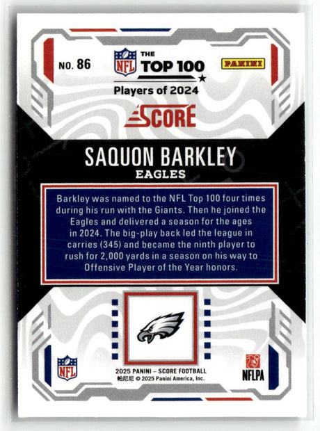 Saquon Barkley 2025 Score Top 100 #86