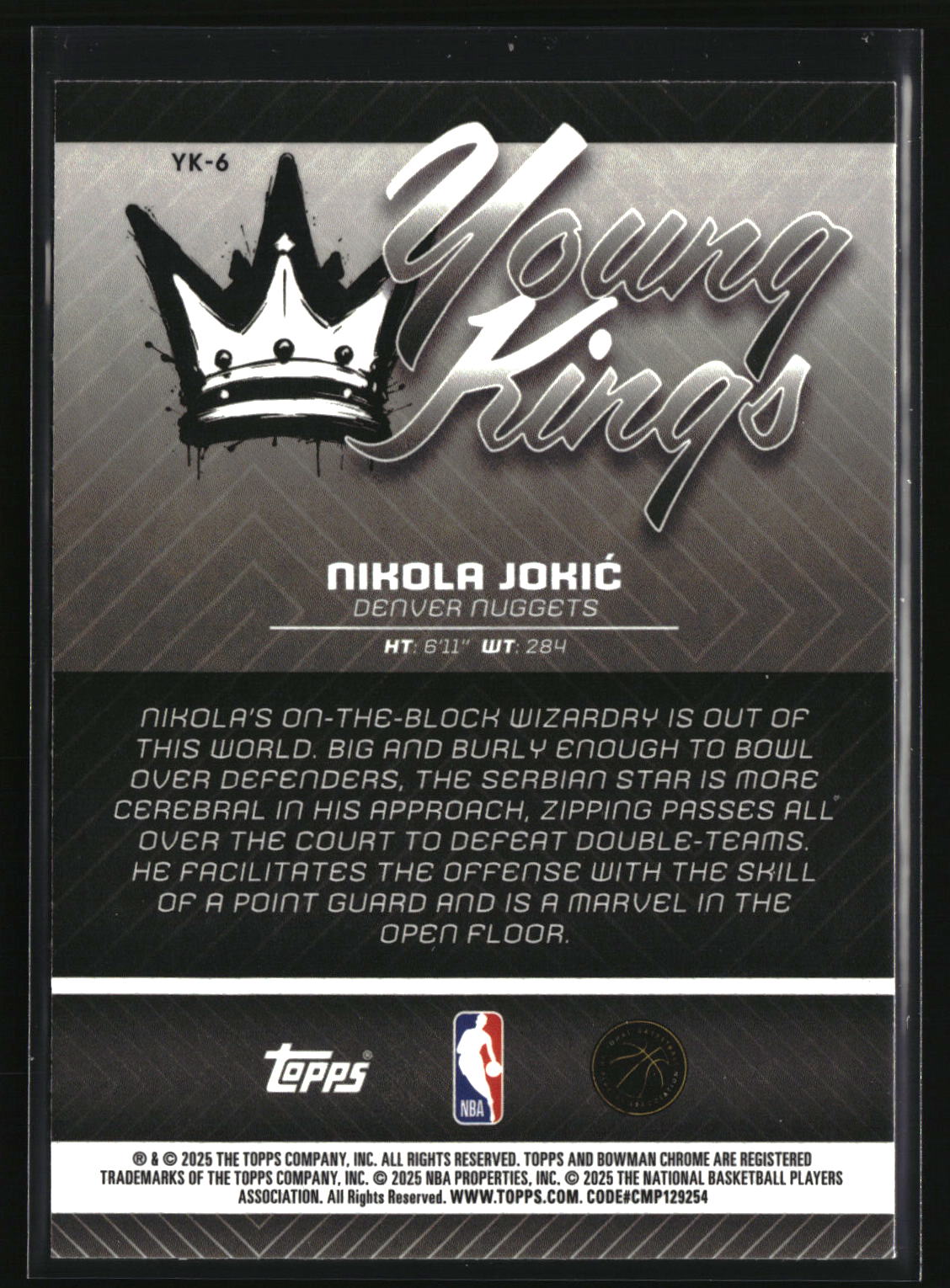 Nikola Jokic 2025-26 Bowman Young Kings #YK-6