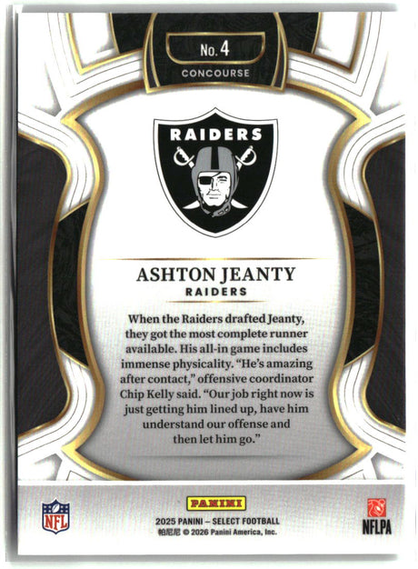 Ashton Jeanty 2025 Panini Select #4