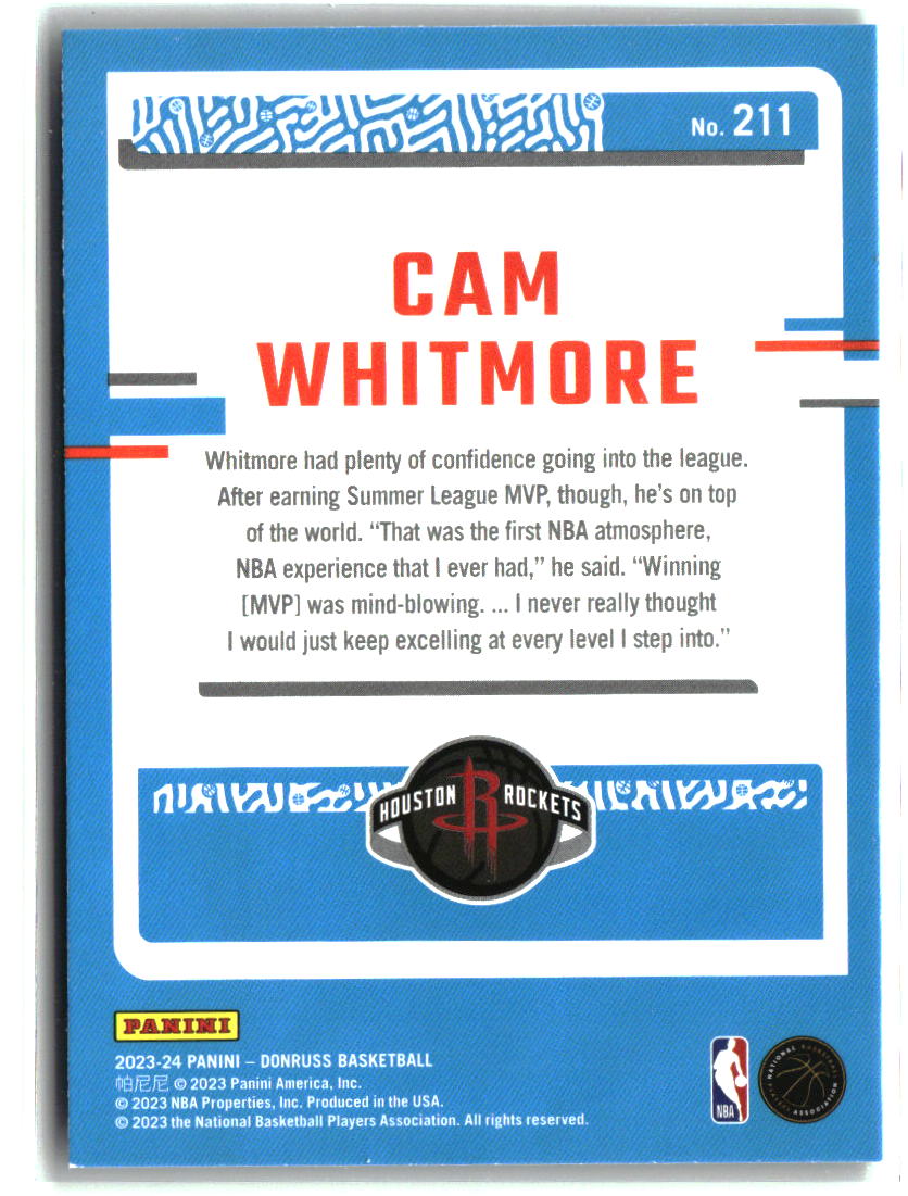 Cam Whitmore 2023-24 Donruss Green Laser Holo #211
