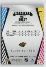 Matt Boldy 2022-23 Upper Deck Allure Black Rainbow #114