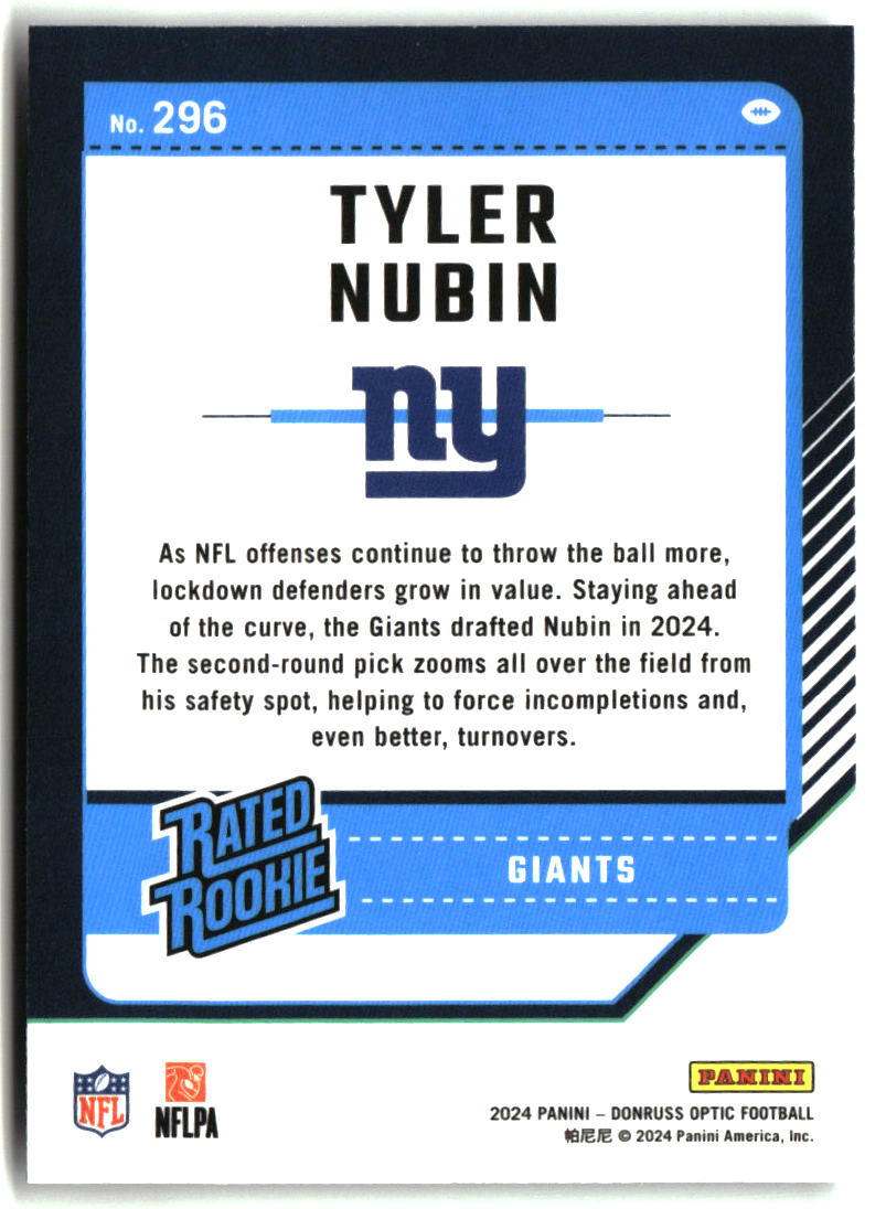 Tyler Nubin 2024 Donruss Optic #296